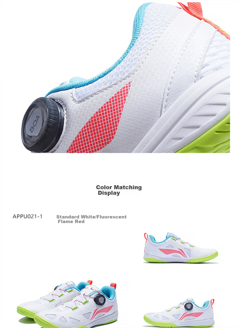 Li-Ning Table Tennis And Badminton Shoes, MAGE ESS Series Professional Sports Shoes, Unisex Ball Star Training Shoes, Size 37 9