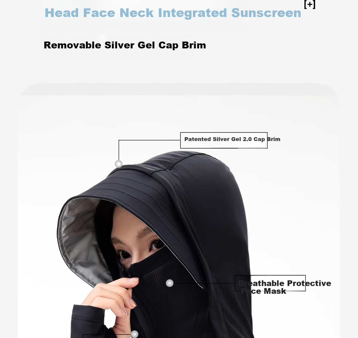 CAMEL Cold White Outdoor Sun Protection Clothing Spring And Summer Men's And Women's Original Yarn Cool-Feeling UPF50 Jacket Sun Protection Garment 14