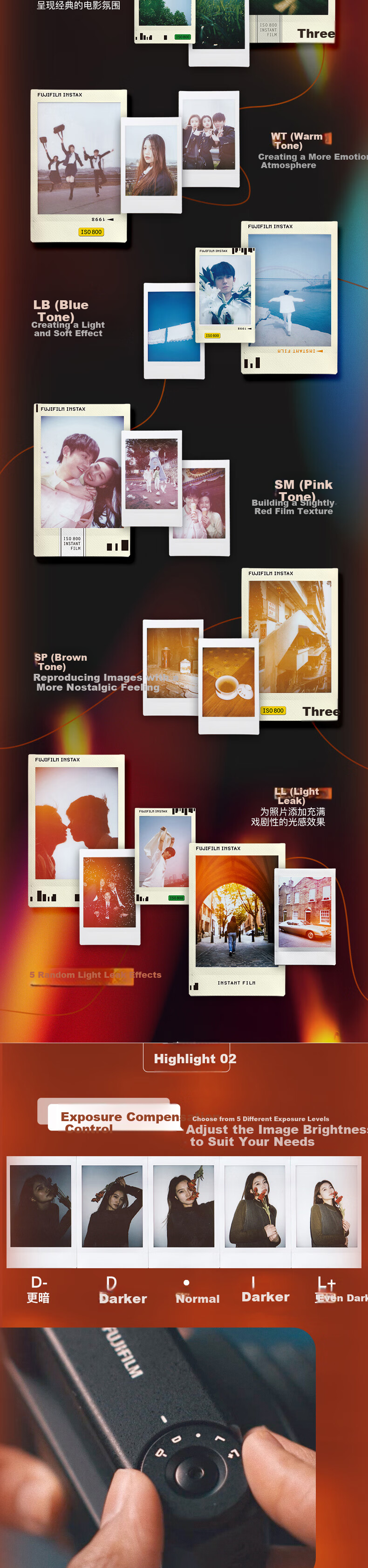 INSTAX Fuji INSTAX Instant Camera, Mini99 Radiant Flow Gift Box Set 6