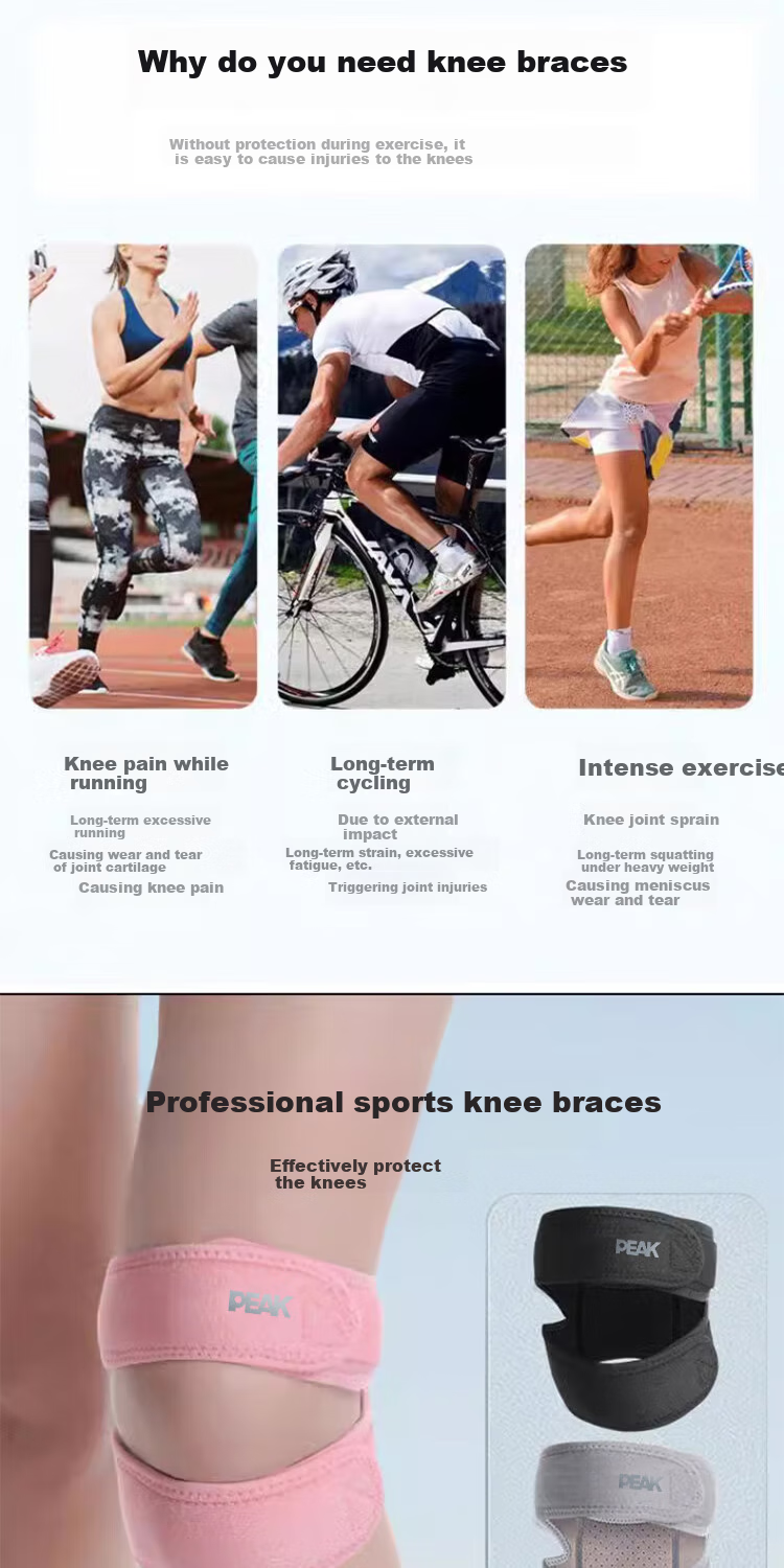 PEAK Patellar Strap for Men And Women, Compression Patella Protection, Adjustable Sports Brace for Running, Jump Rope, Badminton, And Hiking 1
