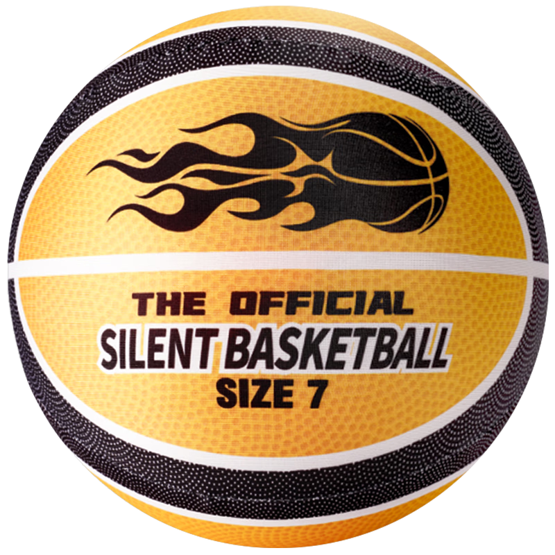 Mimeng Silent Basketball, No Dust, Size 7 Basketball, Fifth Generation, Children's Toy Ball, Indoor And Outdoor Elastic Ball, with Basket, Gift