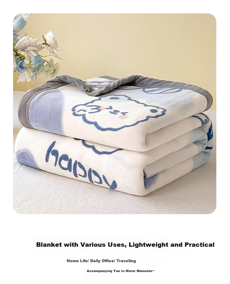 Wuyinliangpin Flannel Blanket, Office Nap Throw, All-Season Towel Blanket, Air Conditioning Cover Blanket, 180*200cm 7