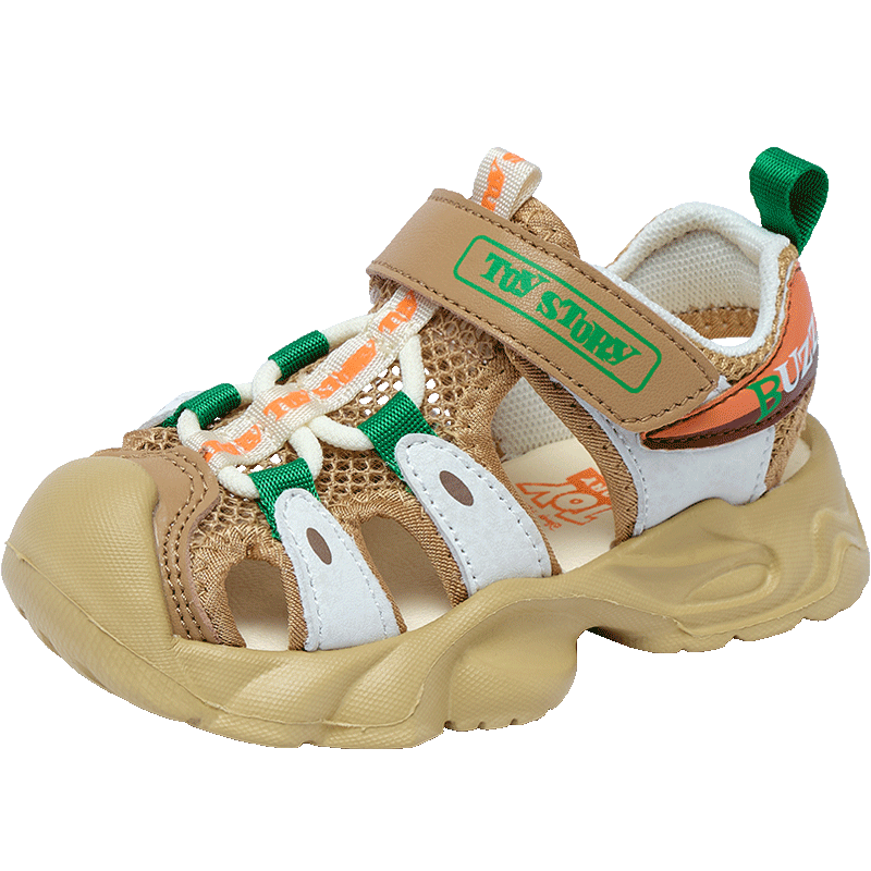 Disney Kids Sandals Boys and Girls Outdoor Summer Breathable Beach Shoes Light Brown/Orange Size 29