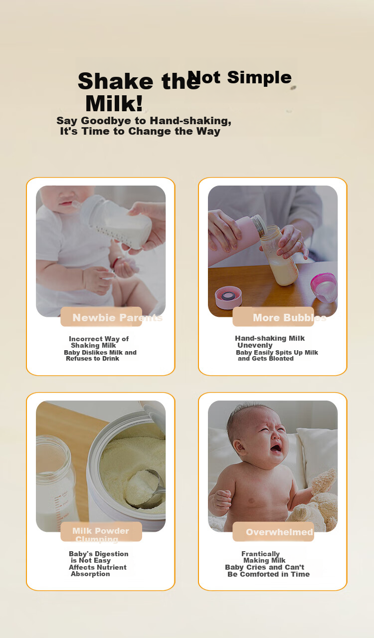 Beingmate Baby Milk Shaker, Electric Infant Formula Mixer, Portable Milk Preparation Device, Smart Adjustable Fully Automatic Milk Shaker 1