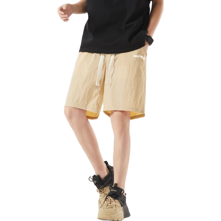 MMOPTOP Men's Cargo Shorts, Summer Casual Sports Outdoor Thin Cool Straight-Leg Five-Point Pants BJQ01P Apricot Color 4XL