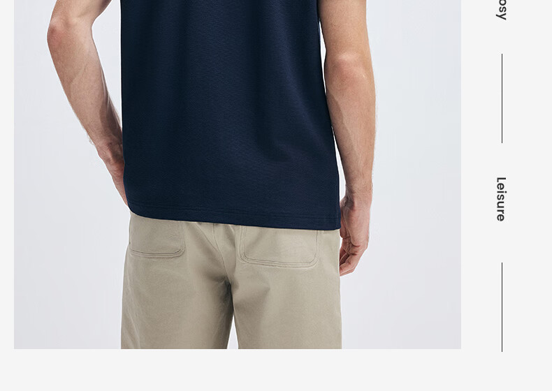 Navigare Italian Small Sailboat Men's Cool-Feeling Elastic Casual Simple Short-Sleeve POLO Shirt 1325525505, Navy Blue, XL 22