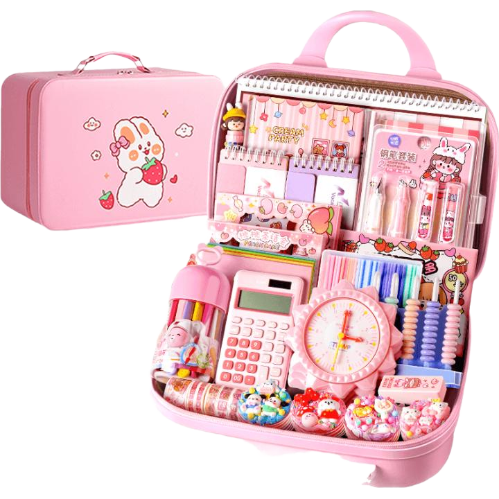 Shuxing [Gift Recommendation] Stationery Set for Grades 1-3, Back-To Gift Pack for Elementary School Students, Girls' Birthday Present, Guka Journal And Watch