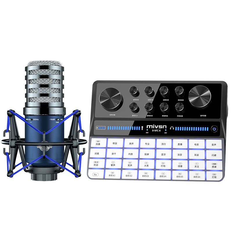 Meisheng G9 Sound Card Live Streaming Equipment Full Set K-Song Dedicated Douyin Host Singing Recording Mobile Computer Universal Professional Mixer Outdoor Wireless Microphone Condenser Microphone