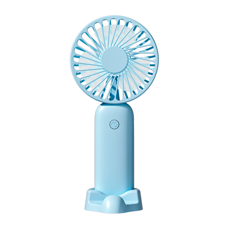 Kingdee Handheld Mini Fan, Small Desktop Electric Fan, Dorm Fan, Mini Outdoor Desk Office Student Powerful Rechargeable High-Power Small Fan, Blue F1008