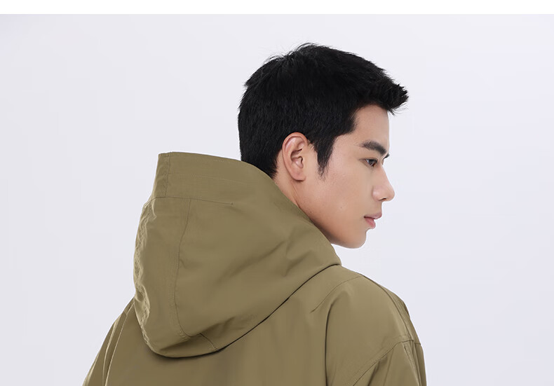 MARKLESS Hooded Windproof Jacket for Men, Cotton, Durable, Crisp Casual Men's Coat 5151 Black M 19