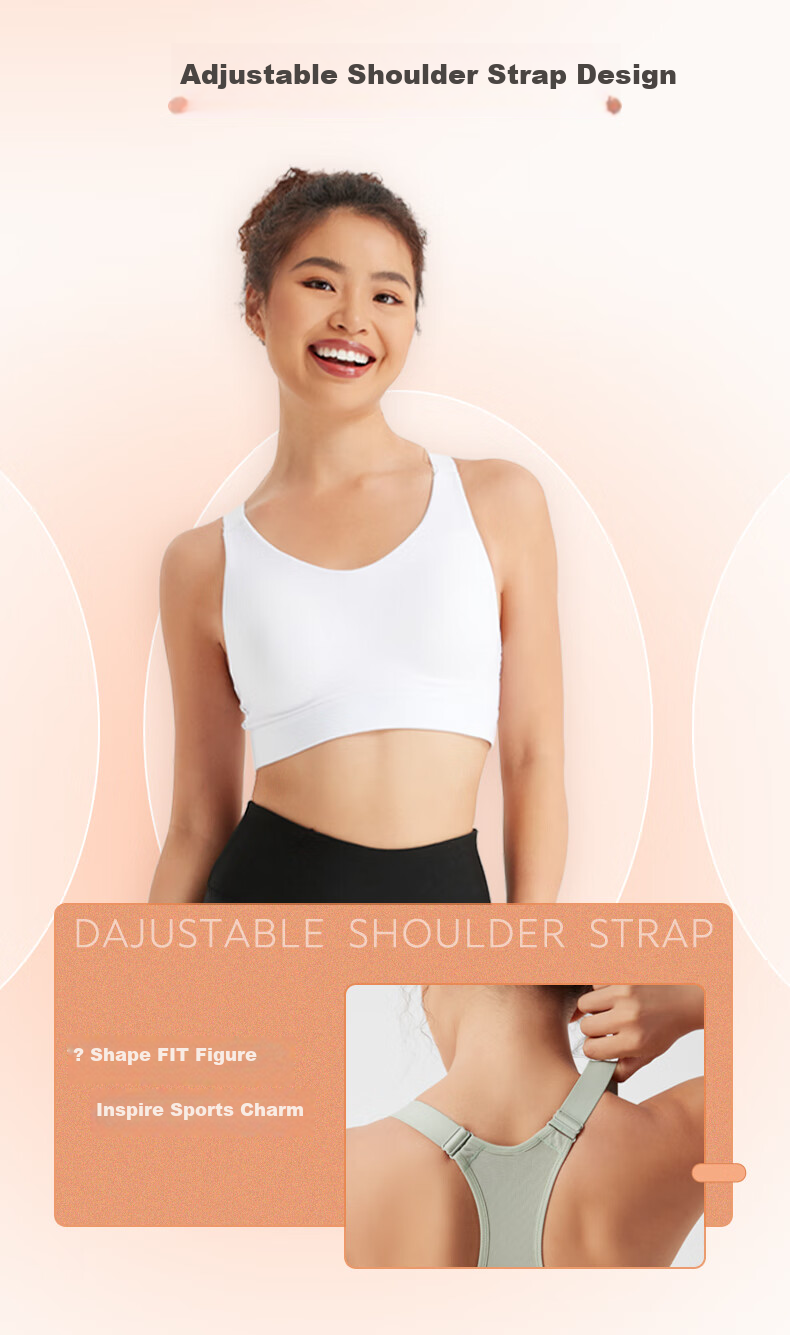 DECATHLON Women's Sports Bra, Wireless, Push-Up, Shock-Absorbing, Anti-Sagging, for Running, Beautiful Back Design - 4050490-L 2