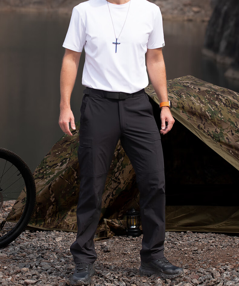 Free Soldier Yanying Spring And Summer Quick-Dry Pants, Teflon Triple Protection, Breathable Men's Sports Pants, Sun Protection UPF50+, Khaki, 38W/30L 20