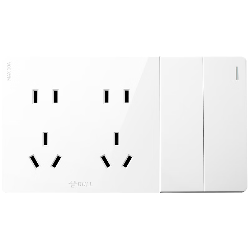 BULL Surface-Mounted Large Panel Switch Socket G59 Series Two-Way Single Control Ten-Hole Switch Socket G59E633