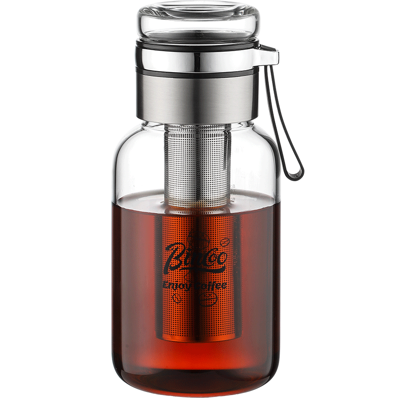 Bincoo Glass Cold Brew Coffee Maker Portable Cold Brew Bottle with Filter for Home Use Iced Americano Cup