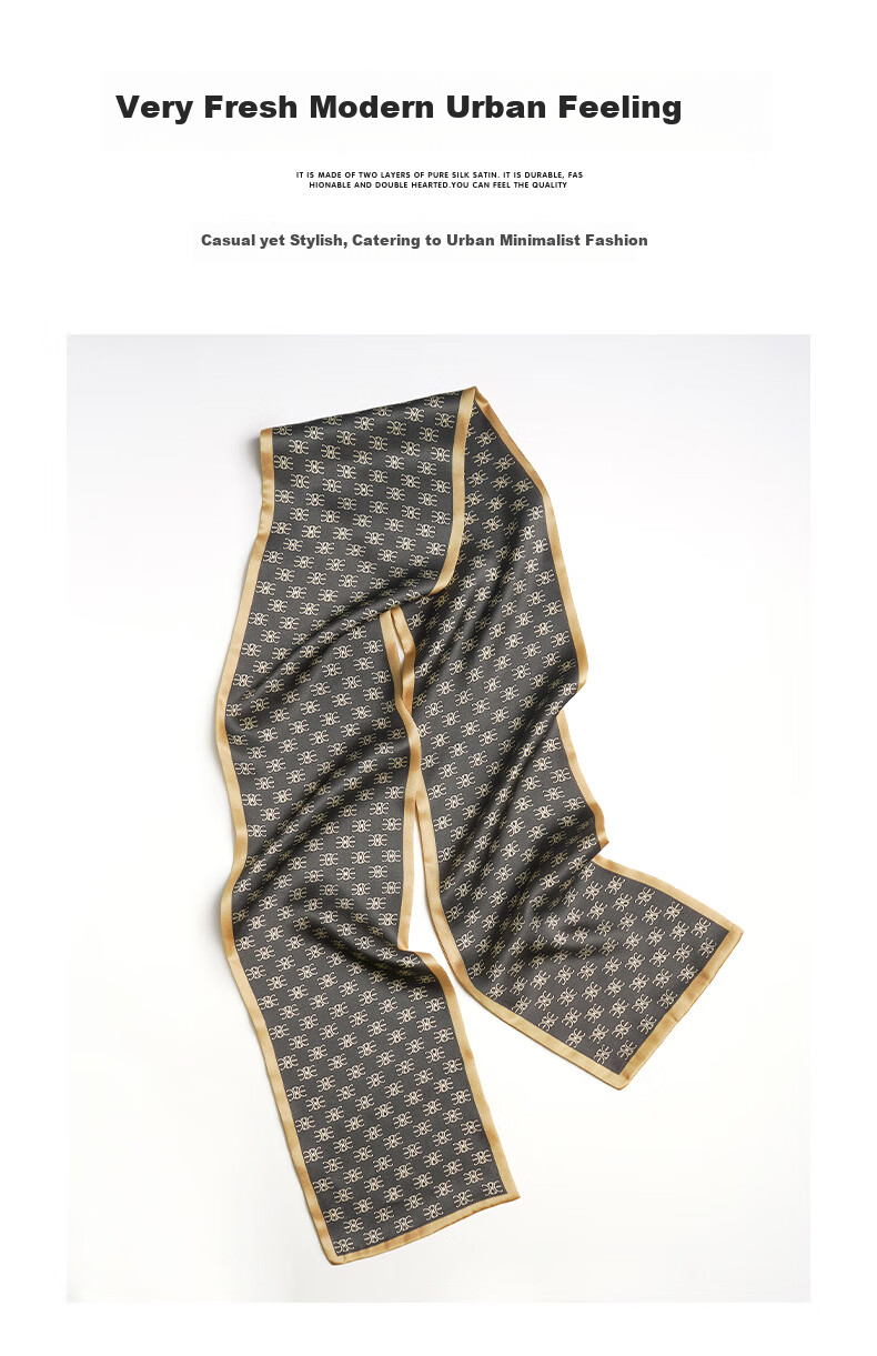 Hangsifu Silk Scarf for Men, Inner Wear, Business Suit Necktie, Birthday And Holiday Gift for Dad Or Husband, Sea Blue 3