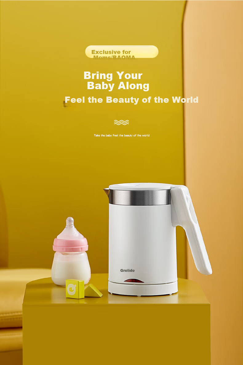 Grelide Electric Kettle, Foldable Water Boiler, Travel Kettle, Outdoor Portable Hot Water Kettle, 0.6L Small Capacity Electric Kettle [With Storage Box] D2606 6