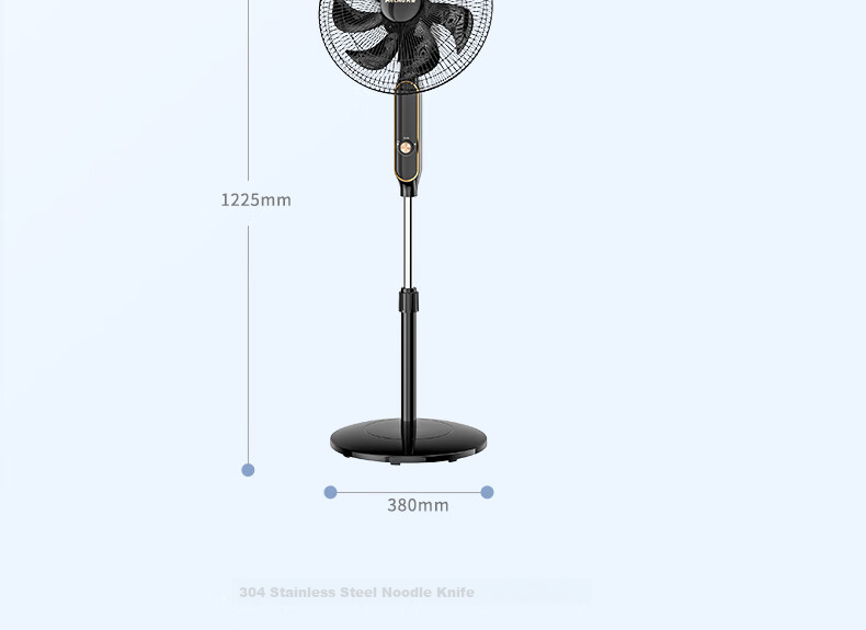 MeiLing Electric Fan/Floor Standing Fan Home Large Airflow Oscillating Industrial Aluminum Blade Fan Office Bedroom Commercial Energy Saving MPF-DL18612 22