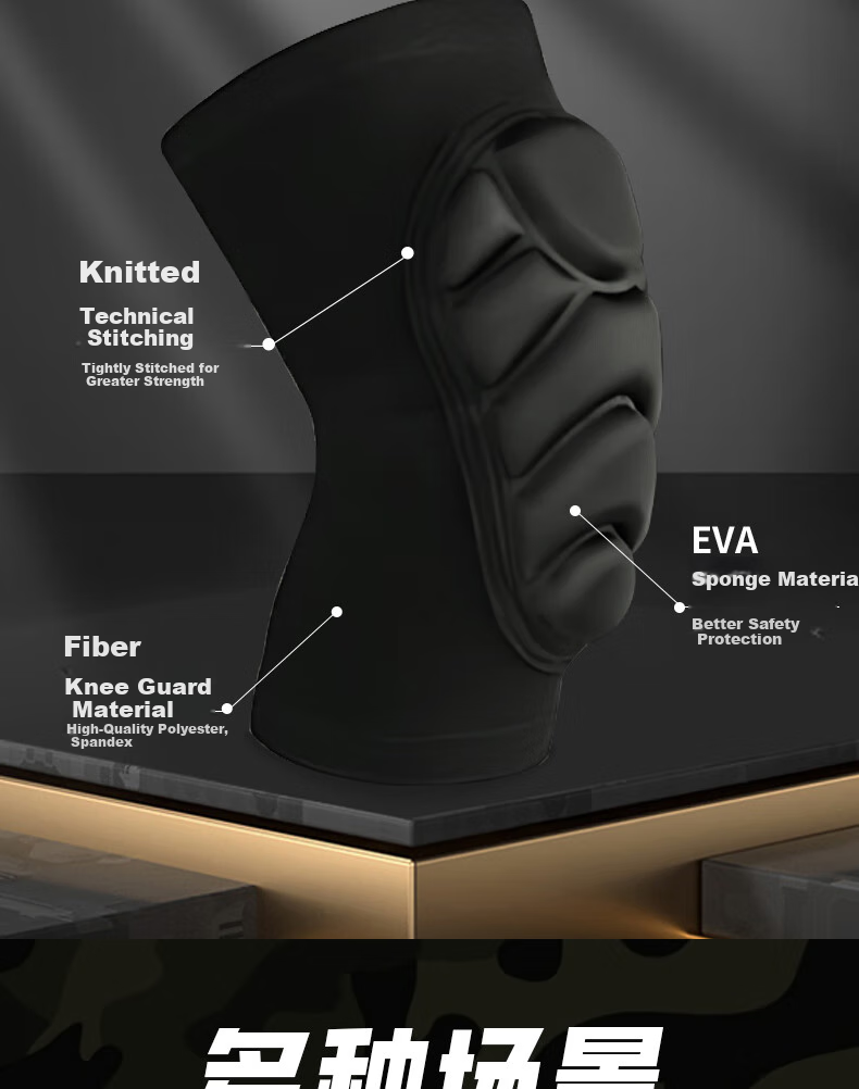 Bamaier Tactical Knee And Elbow Pads, Crawling Training Set for New Recruits, Military Training Sportswear, Protective Gear, Thickened Breathable Anti-Fall And Anti-Collisio 3