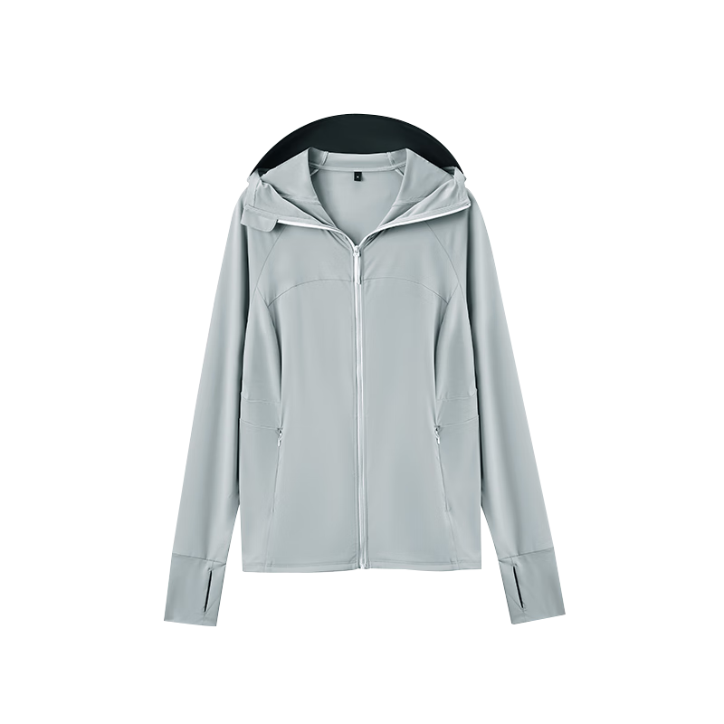 JD Original Sun Protection Jacket for Women, Slim Fit with Waist-Cinching Design, Cool-Feeling UV Protection, Urban Light Outdoor New Annual Fake Outerwear, Gray, Size S