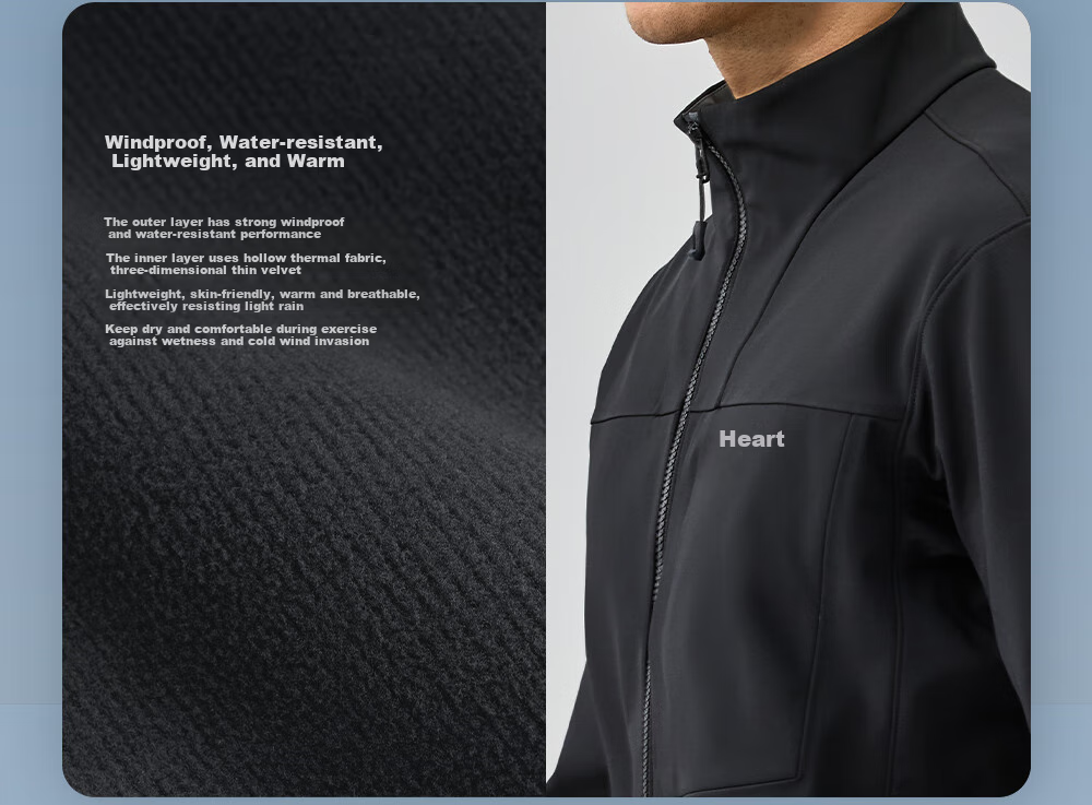 KAILAS M8 IC Stand Collar Thermal Softshell Jacket Men Durable Stretch Outdoor Climbing Windproof Jacket Autumn Winter 4