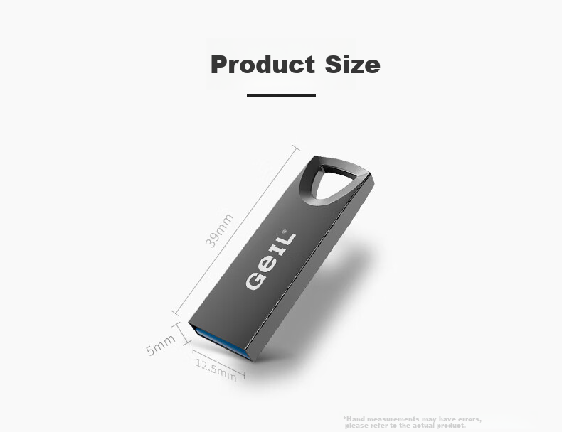 GEIL 32GB USB3.2 Flash Drive, Read Speed 120MB/s, All-Metal High-Quality USB Stick, for Study, Office Work And Business, GH333 Series 9