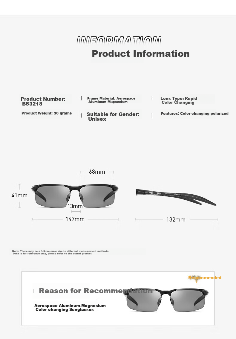CAPONI Photochromic Polarized Sunglasses for Men, Day And Night Use, Driving-Specific Night Vision Glasses, UV Protection And Sun Protectio 6