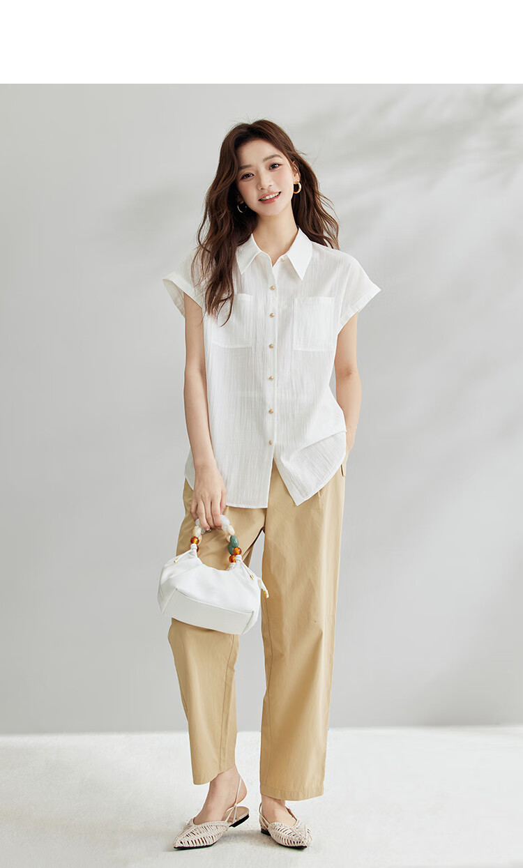 Inman Commuter Elegant Cap Sleeve Short Sleeve Shirt Women Summer Fashion High-End Roland Purple L 17