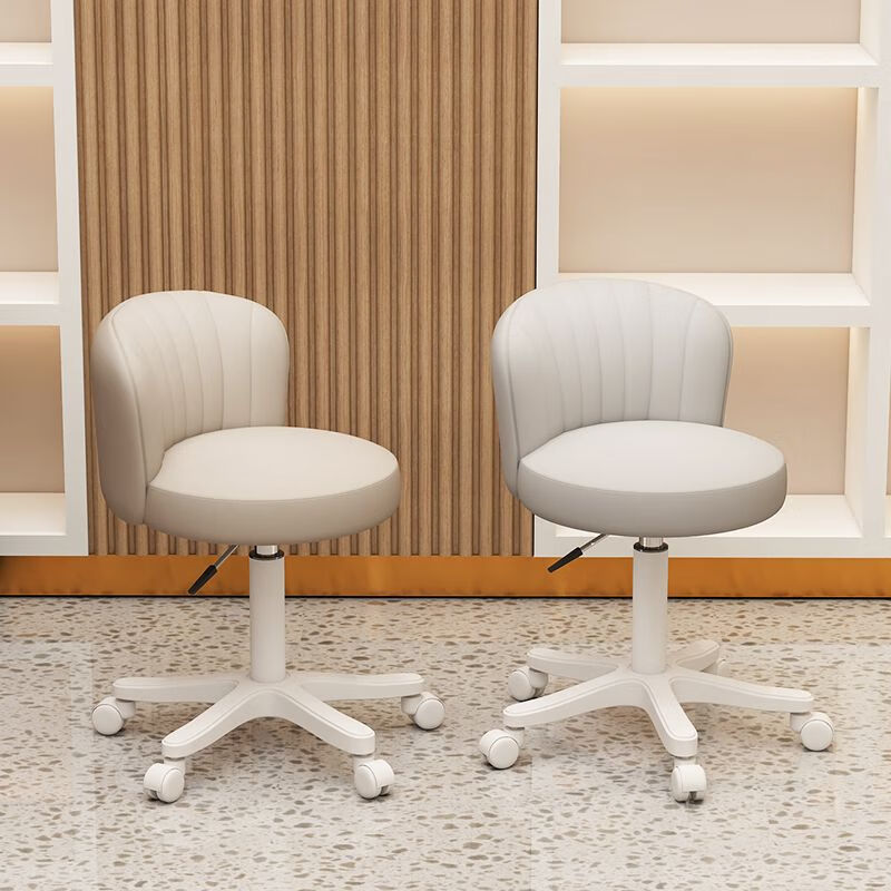 Huanaxin Stool, Bar Chair for Home Use, Adjustable Height Beauty Salon Chair, Nail Art Chair, High Stool with Backrest, Front Desk Rolling Stool BY661 10