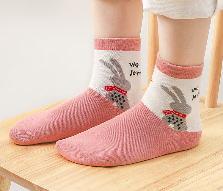 LangSha Children's Socks, Girls' Mid-Calf Socks for Spring, Autumn, And Winter, Cotton Socks, Breathable Baby Socks, Student Mid to Big Kids Socks, 6 Pairs 2