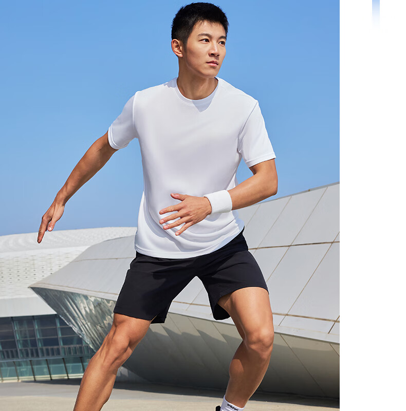 Peak Quick-Dry Men's Sports Set Summer Running Casual Breathable Badminton Two-Piece Short Sleeve and Shorts DF152007 103