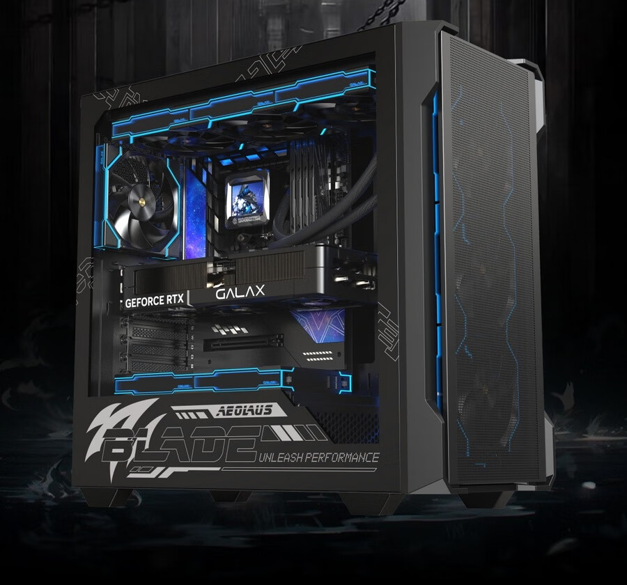Yingchi Gaming Desktop Computer Case, Black (ATX/TYPE-C/Rapid Disassembly/Back-Mounted Motherboard Compatible/Vertical Graphics Card Installation/Integrated Cable Management/Component Box) 2