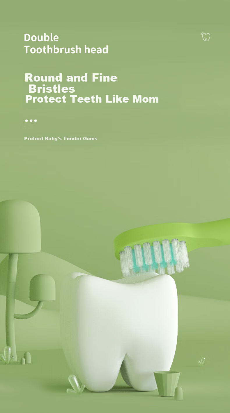 BAIR Children's Electric Toothbrush for Ages 3-6 Non-U Shape Soft Bristles Fully Automatic Sonic Wave Gift for Kids K3 4