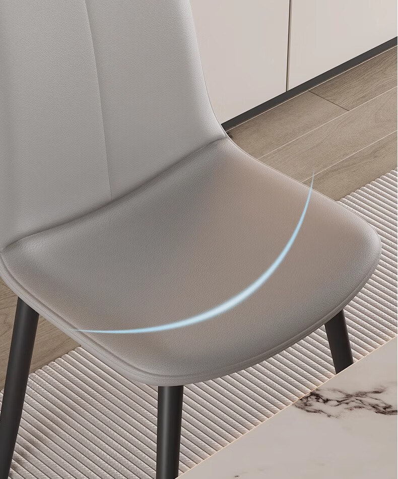 Yimo Dining Chair, Dining Table Chair, Home New Style Chair, Stool with Backrest, Light Luxury Nordic High-End Restaurant Master Chair, Beige 7