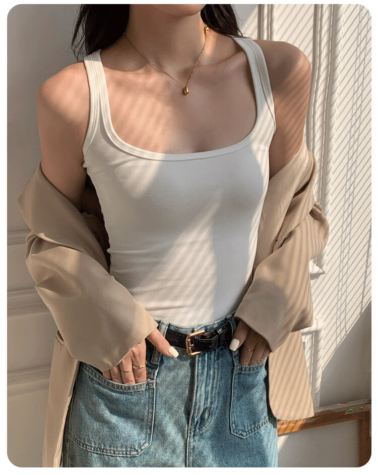 MiiOW Women's Summer 2025 Racerback Tank Top Innerwear Sleeveless Base Layer Shirt 11