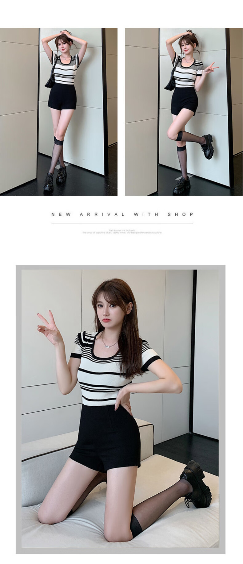 LangSha Women's Suit Shorts, 2025 Autumn Thin Style, Slim Fit, Black, Korean Version, Versatile, High-Waisted, Elastic Leggings, Hot Pants 14