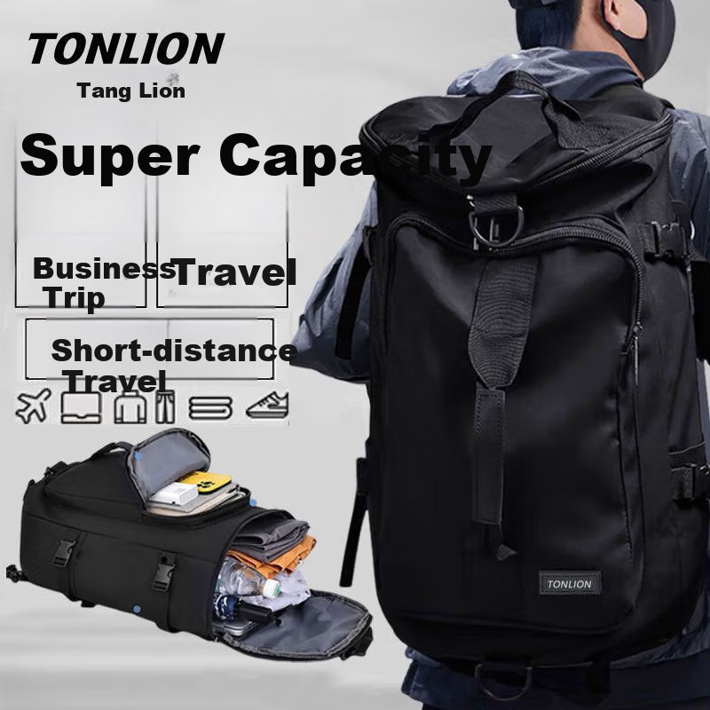 TonLion Backpack Large Capacity Sports Fitness Bag Travel Luggage Bag for Short Trips Outdoor Storage Crossbody Backpack