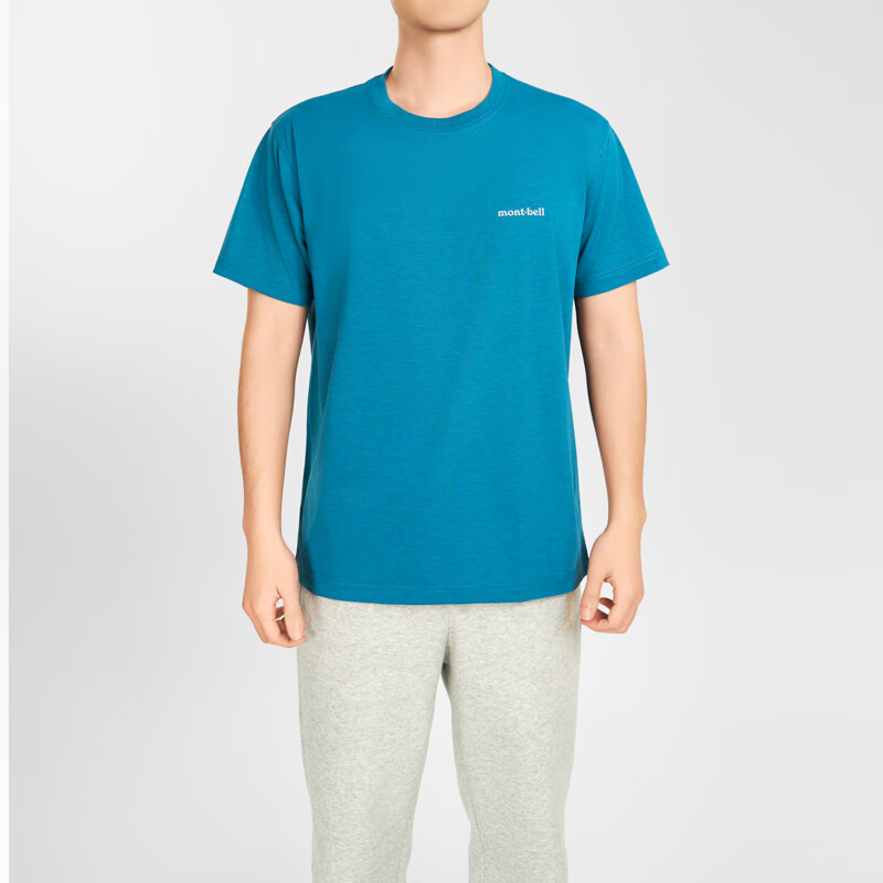 Mont-bell Quick-Dry Men's Breathable Sun-Protective Short Sleeve Outdoor T-Shirt Commuting Hiking Versatile Small Logo Tee 1114686