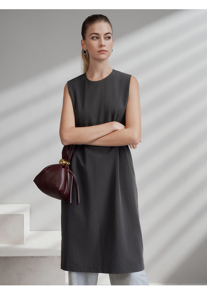 G2000 [Delivery Belt/multidirectional Elastic] Women's Department Store Style Spring And Summer Sleeveless Dress, Black, L/38 6