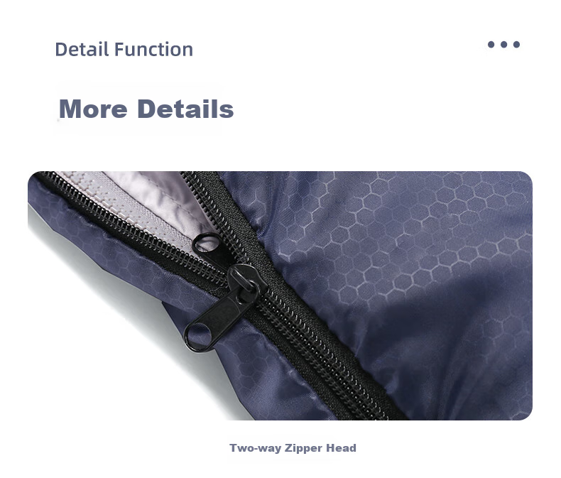 CAMEL Spring And Summer Outdoor Camping Overnight Thickened Winter Cold-Proof Cotton Sleeping Bag K1103 Moonstone Gray 1.35Kg Right 13