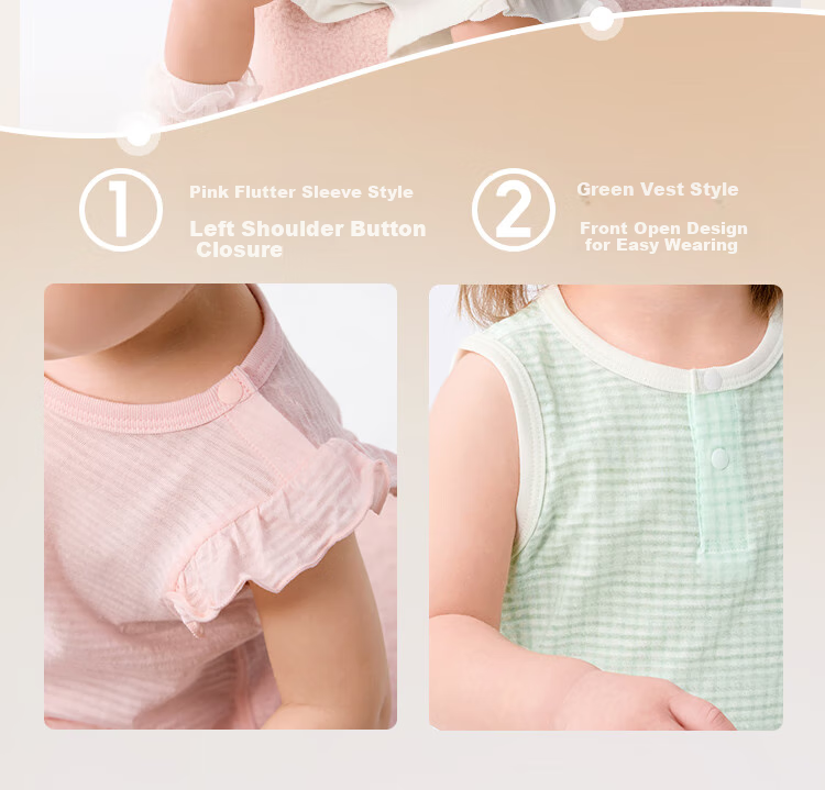 Balabala【balaOne】Baby Vest Infant Summer Outerwear 2026 Two-Piece Set Cute 3