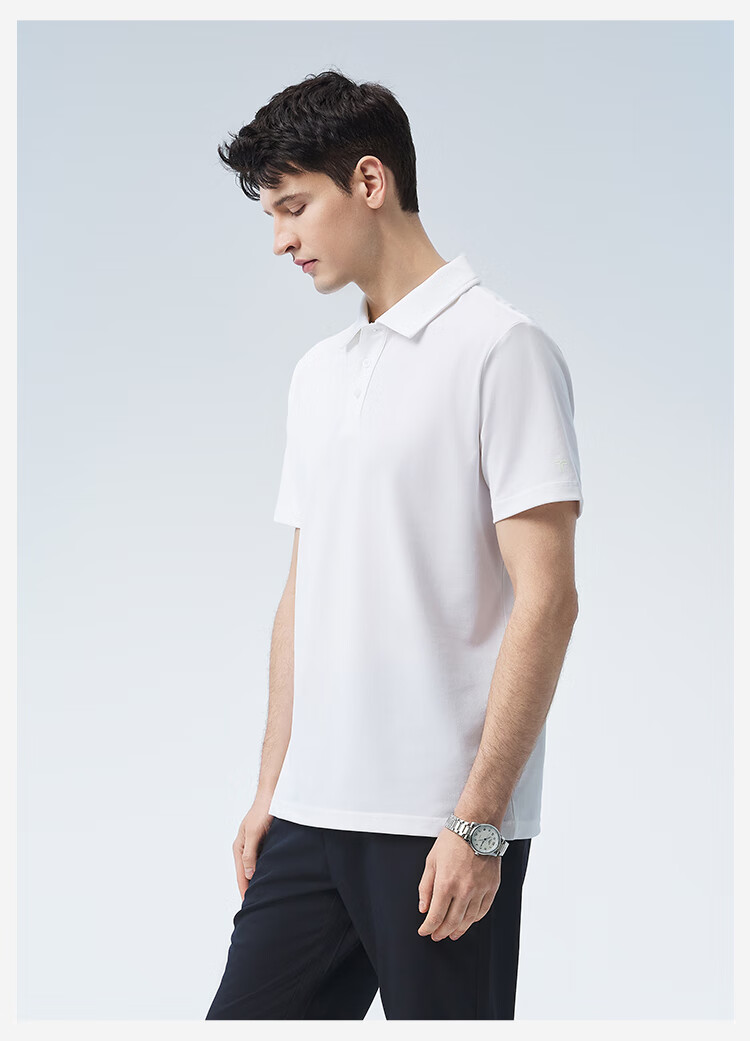 MuzhibaixiaoT Comfortable Short-Sleeve Polo Shirt for Men, Spring/summer Breathable Business Casual Collared White Xiaomao, Ink Black, 3XL 8