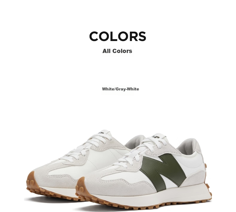 NEW BALANCE Casual Shoes for Men And Women, Couples' Summer Comfortable Sneakers, 327 Series MS327ASN, Size 36 11