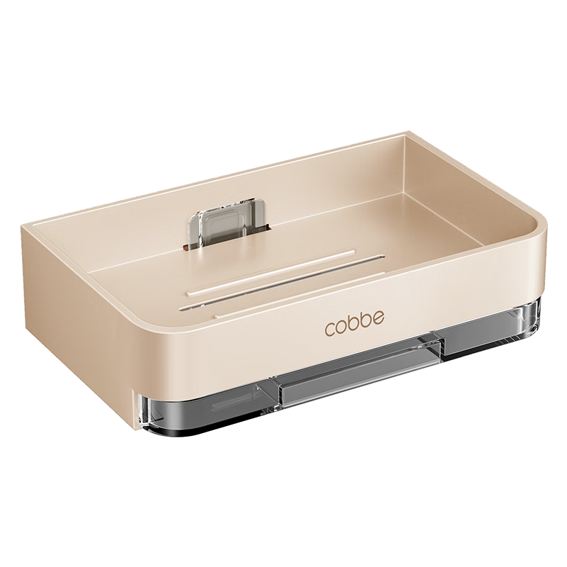 Cobbe Student Dormitory No-Drilling Bathroom Soap Dish, Soap Draining Rack, Space Aluminum Bathroom Storage Wall-Mounted Shelf