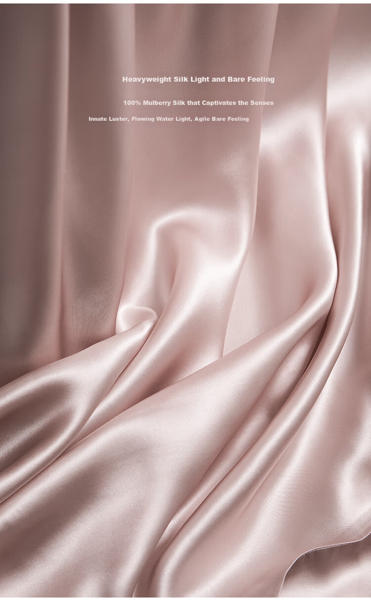 Silk Empress Premium 6A Mulberry Silk 4-Piece Bedding Set 100% Mulberry Silk Bed Linen 200x230cm [Elegant Pink] 3