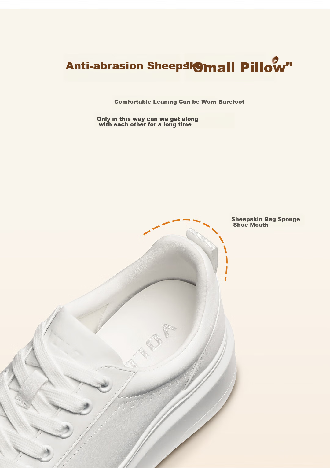 VOLO Rhinoceros Platform Sneakers, Thick-Soled White Shoes for Women, Height-Increasing Versatile Casual White Shoes, White Hollow Design, Size 35 7