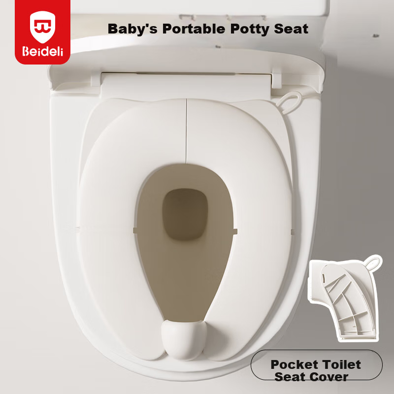 BEIDELI Portable Folding Toilet Seat for Children, Travel Potty Training Pad, Warm Child's Toilet Chair