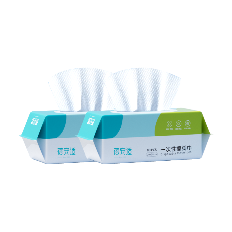 Beianshi Disposable Thickened Large Portable Foot Wipes Paper Towels 160 Sheets
