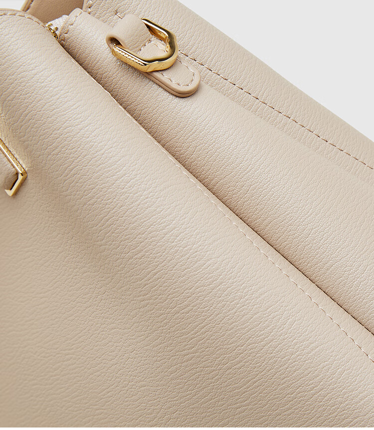 Pierre Cardin Women's Handbag, Holiday Birthday Gift, High-Quality Fashion Cowhide Tote Bag, Shoulder Crossbody Bag, Apricot Color, Gift Box Included 7