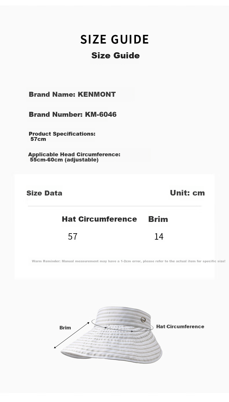 Kenmont Beach UV Protection Visor Sun Hat for Women, Spring And Summer Quick-Dry Foldable Beach Face-Covering Sun Hat Km-6046 11