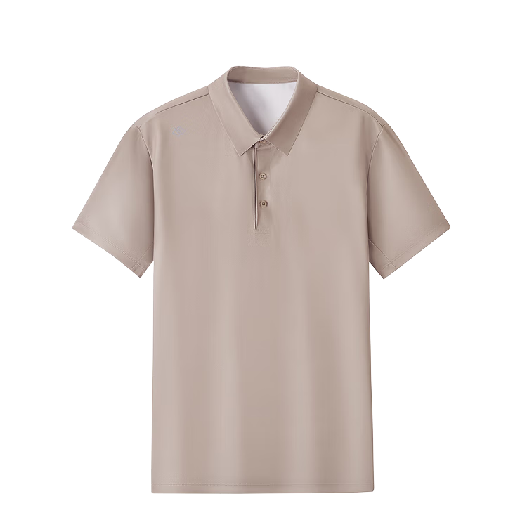 JD Jingzao 300 Sunscreen Quick-Dry Summer Sports T-Shirt Men Polo Shirt Seamless Casual Running Short Sleeve Gray Brown 3XL